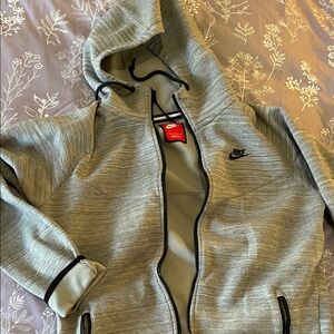 Nike Gray Heather Full-Zip Performance Hoodie Jacket